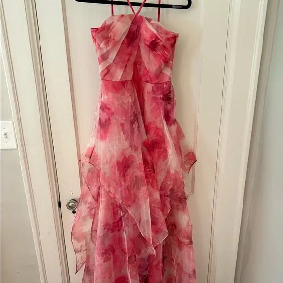 Eliza J Floral A-Line Chiffon Gown - Picture 3 of 7